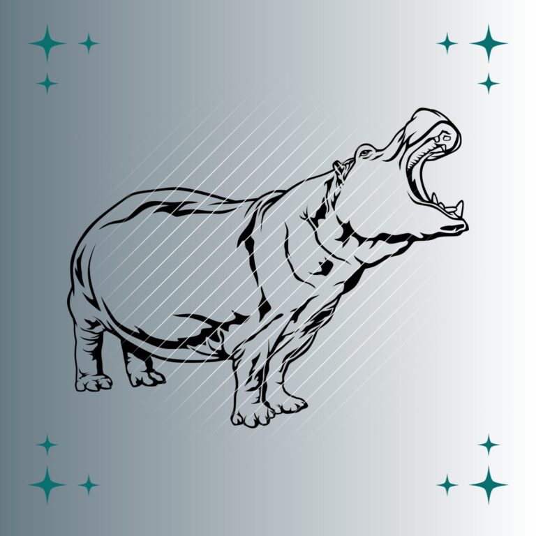 Nilpferd | Plotterdatei | SVG & PNG
