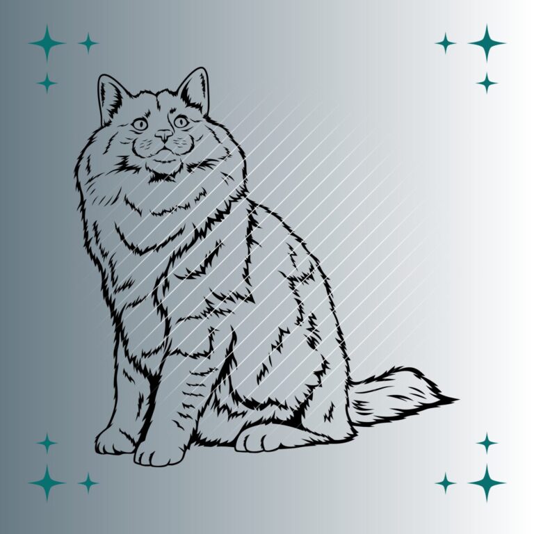 Norwegische Waldkatze | Plotterdatei | SVG & PNG