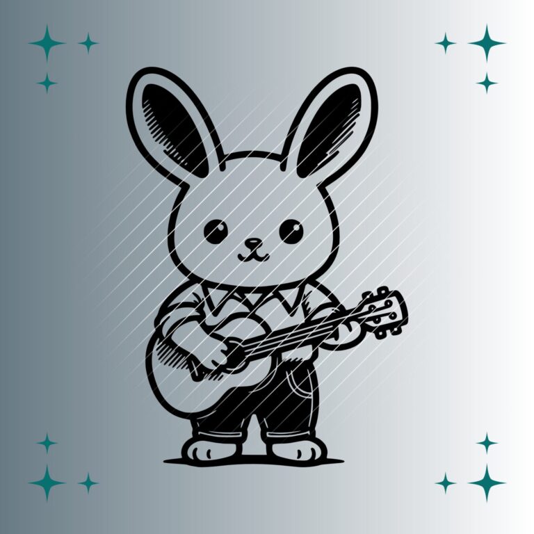 Osterhase Gitarre | Plotterdatei | SVG & PNG
