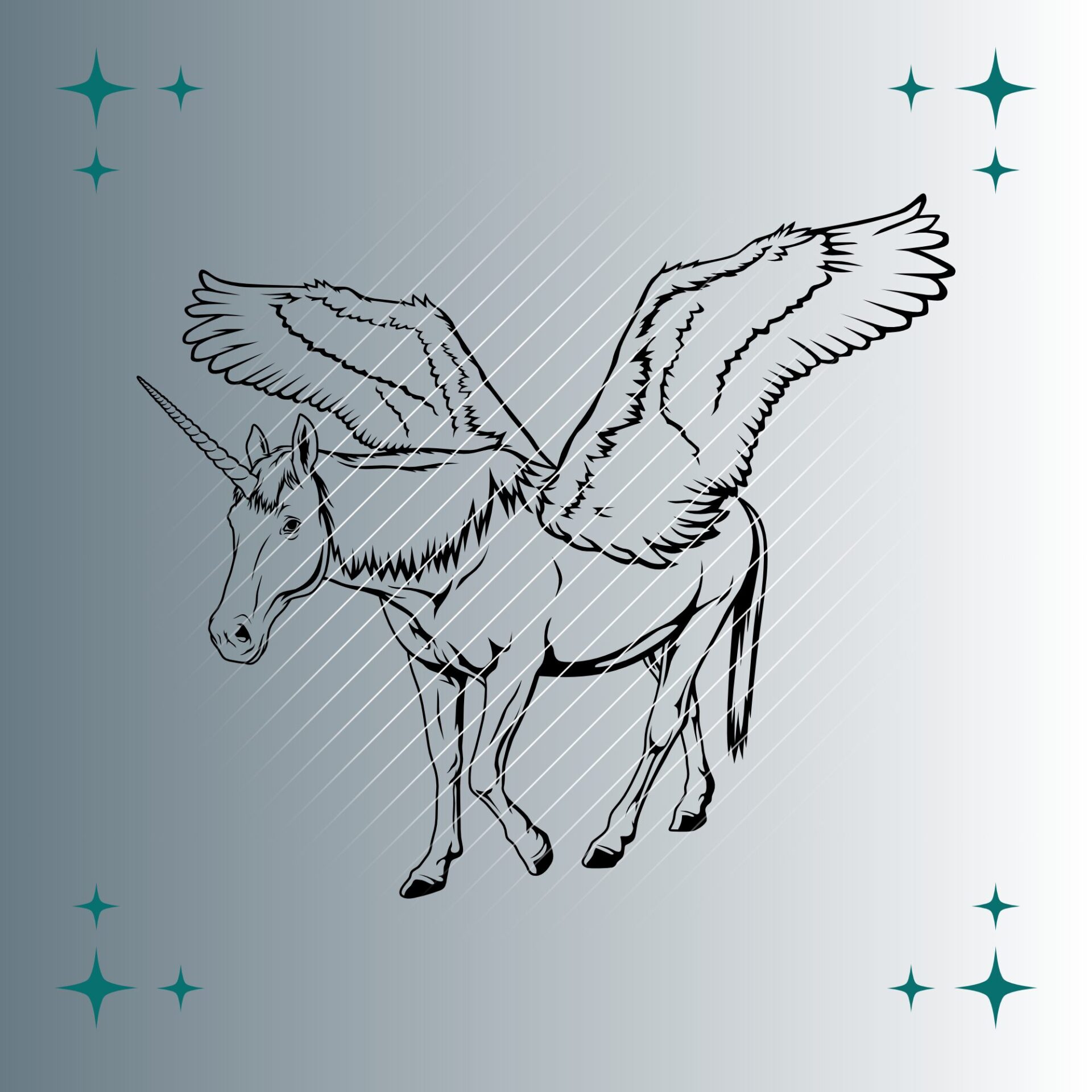 Pegasus | Plotterdatei | SVG & PNG