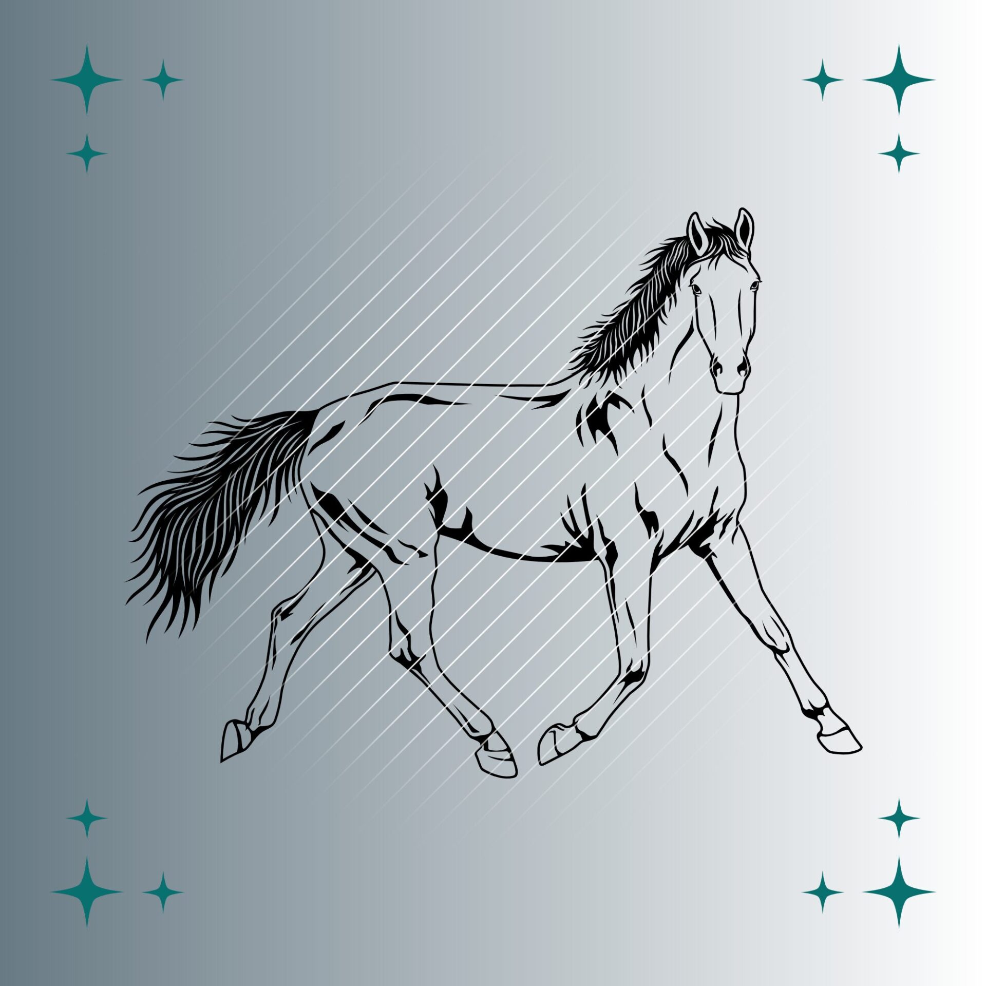 Pferd #2 | Plotterdatei | SVG & PNG