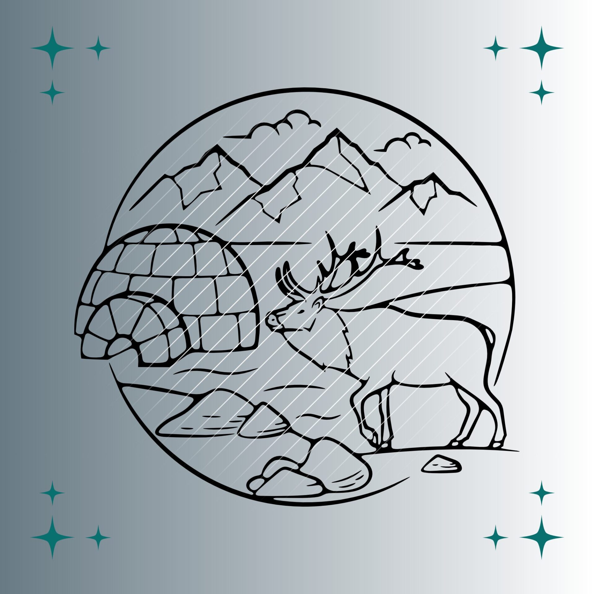 Rentier | Plotterdatei | SVG & PNG