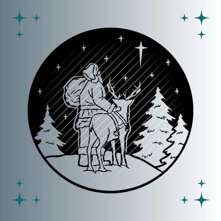 Rentier & Weihnachtsmann | Plotterdatei | SVG & PNG