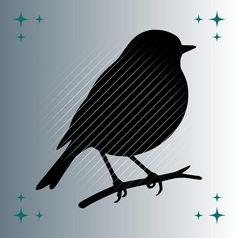 Rotkehlchen Scherenschnitt | Plotterdatei | SVG & PNG