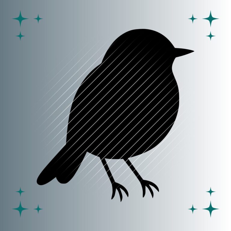 Rotkehlchen Silhouette | Plotterdatei | SVG & PNG