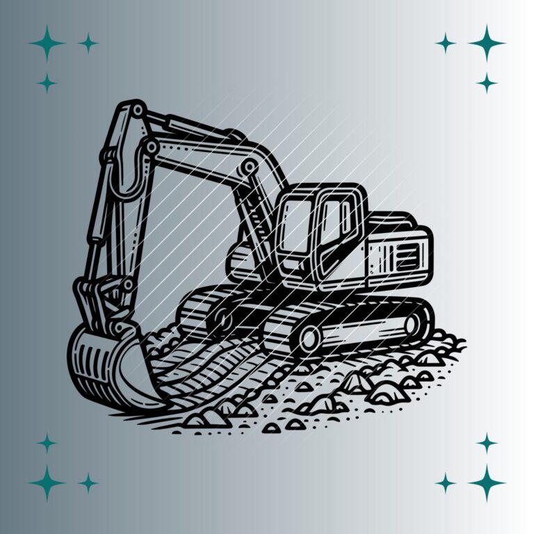 Schaufelbagger | Plotterdatei | SVG & PNG