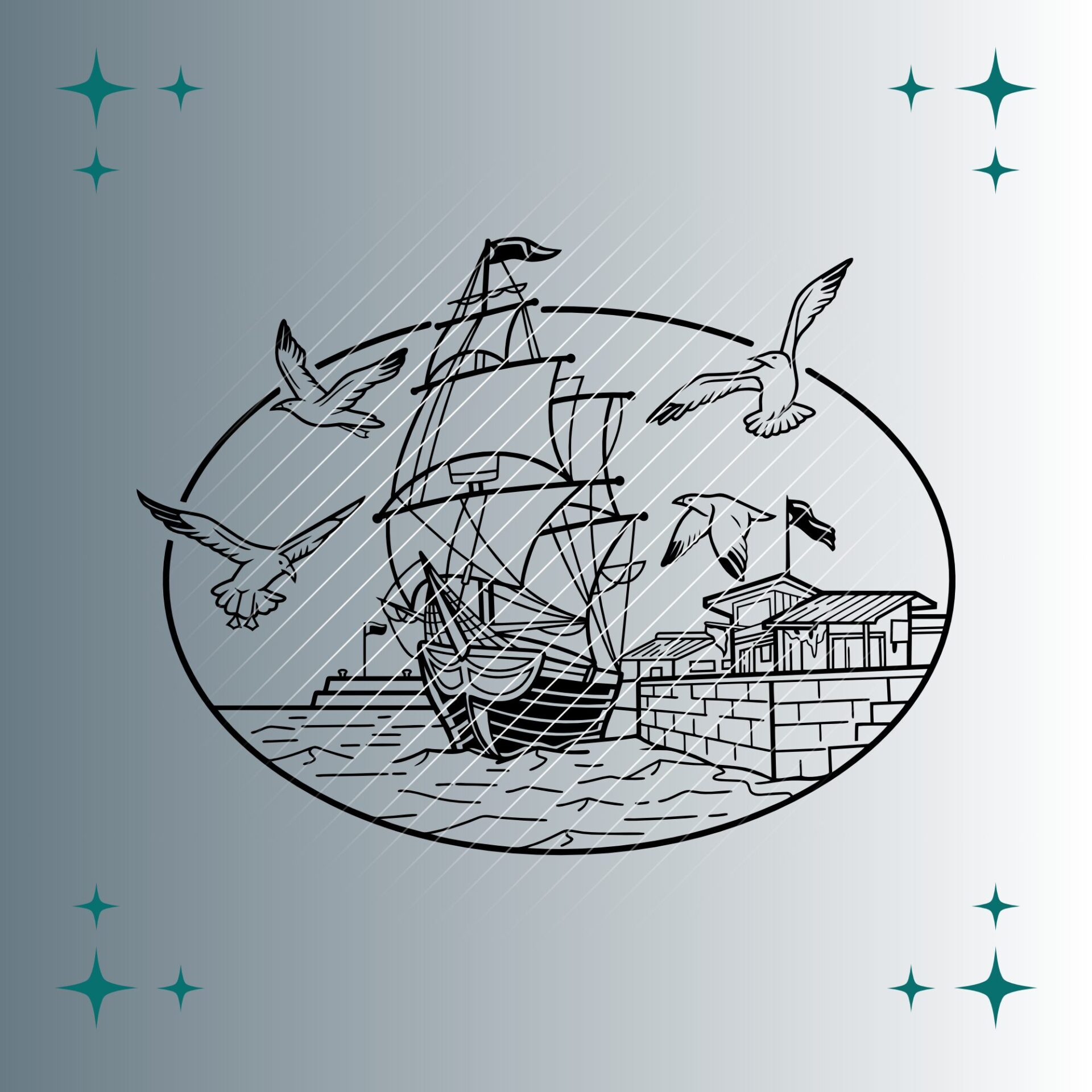 Schiff | Plotterdatei | SVG & PNG