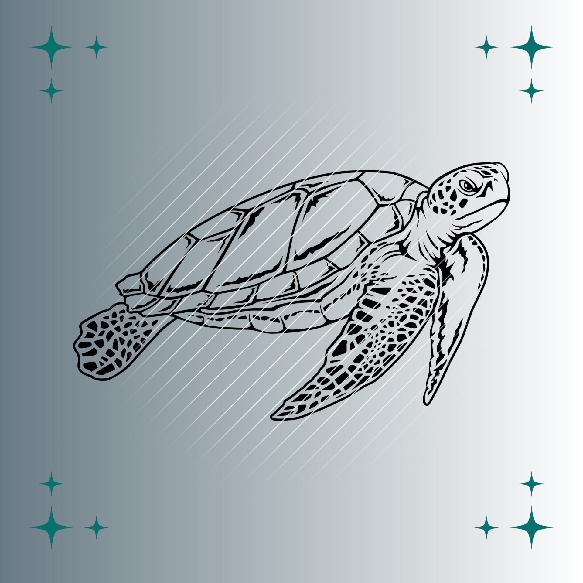 Schildkröte #2 | Plotterdatei | SVG & PNG