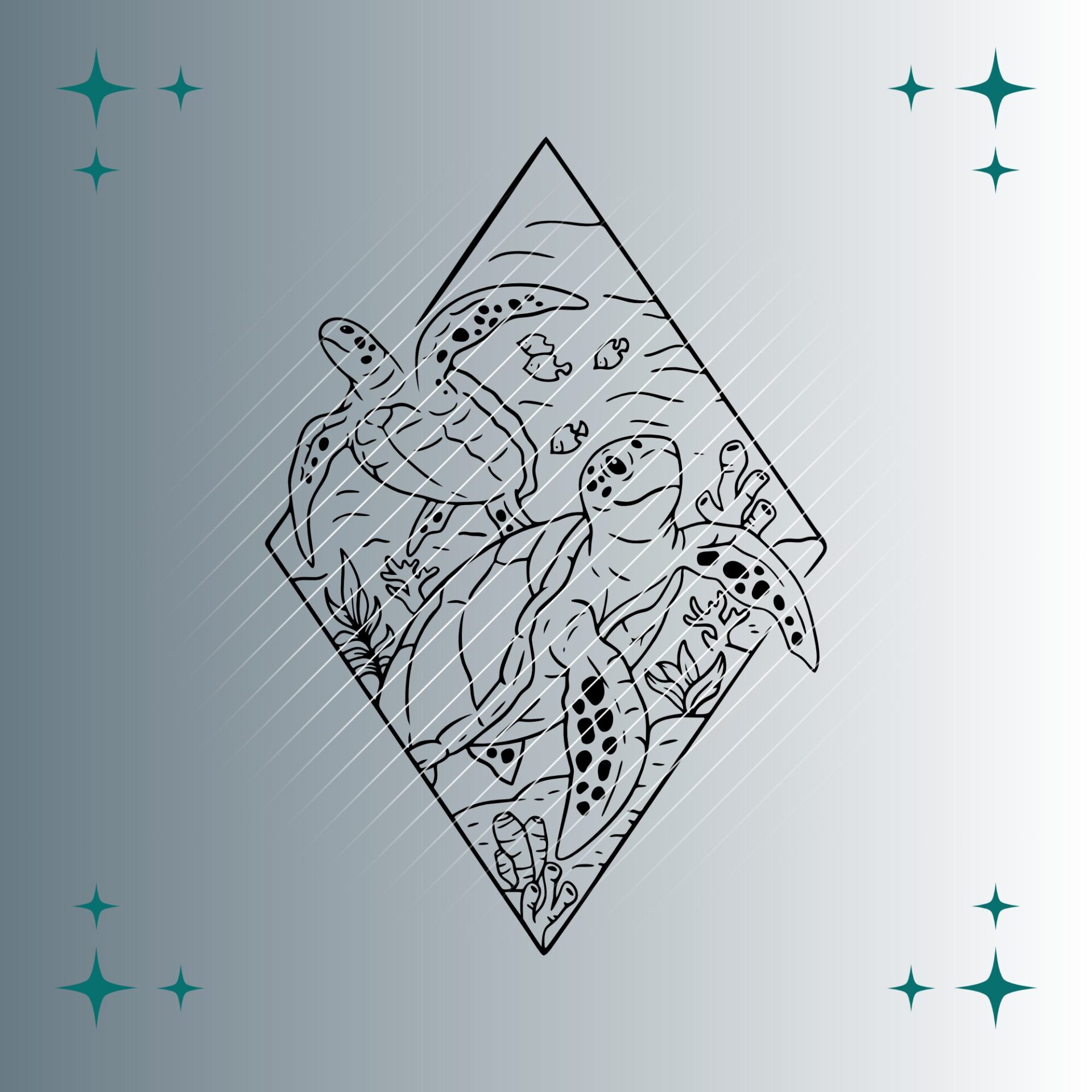 Schildkröten | Plotterdatei | SVG & PNG