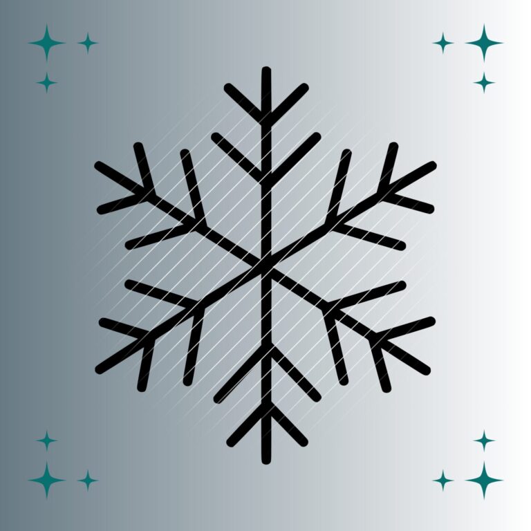 Schneeflocke Silhouette | Plotterdatei | SVG & PNG