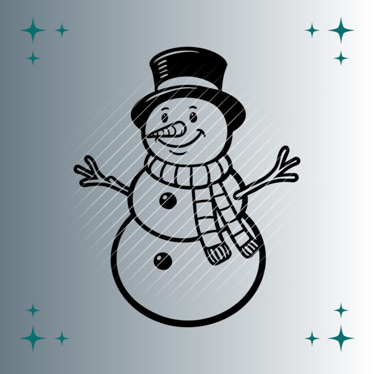 Schneemann #2 | Plotterdatei | SVG & PNG