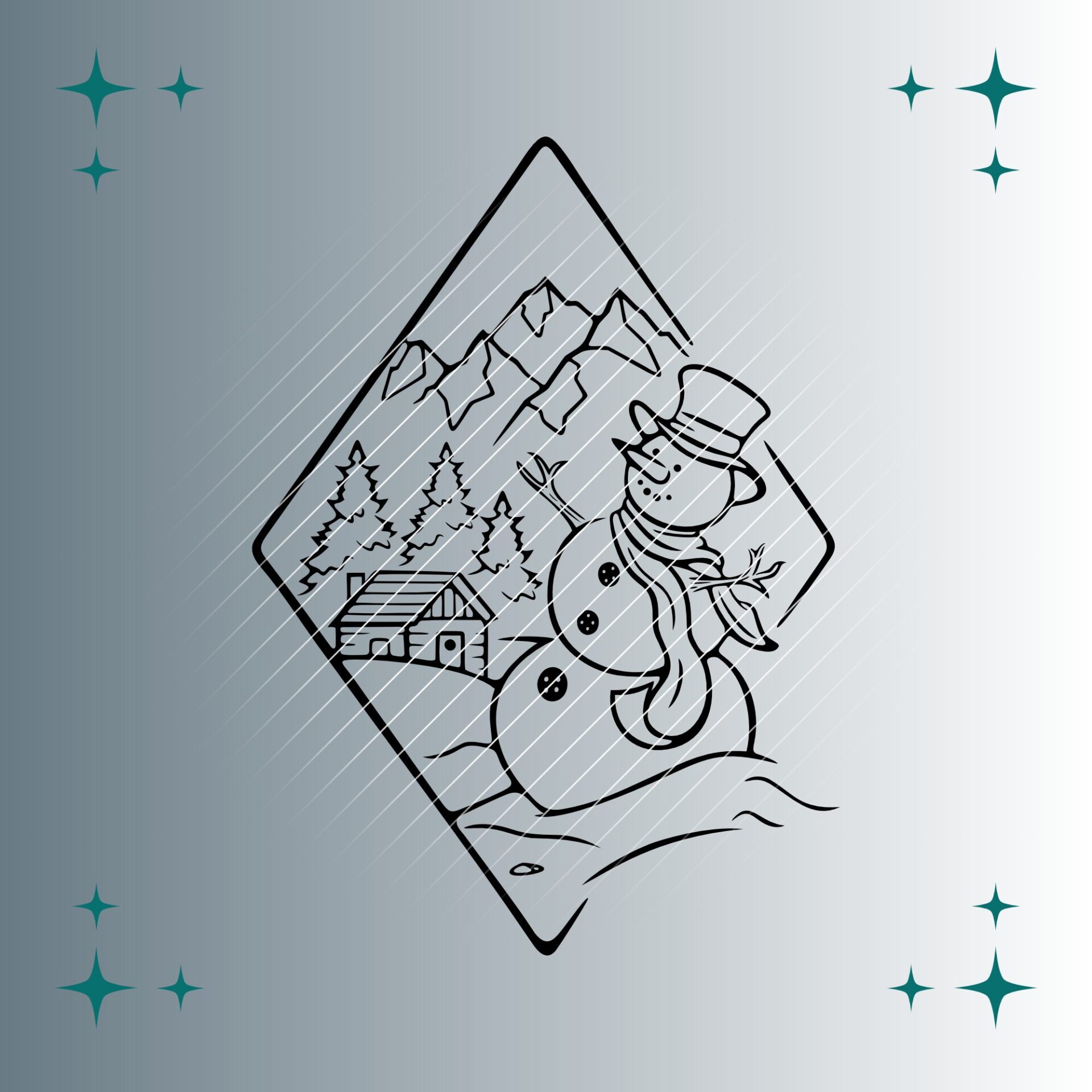 Schneemann | Plotterdatei | SVG & PNG