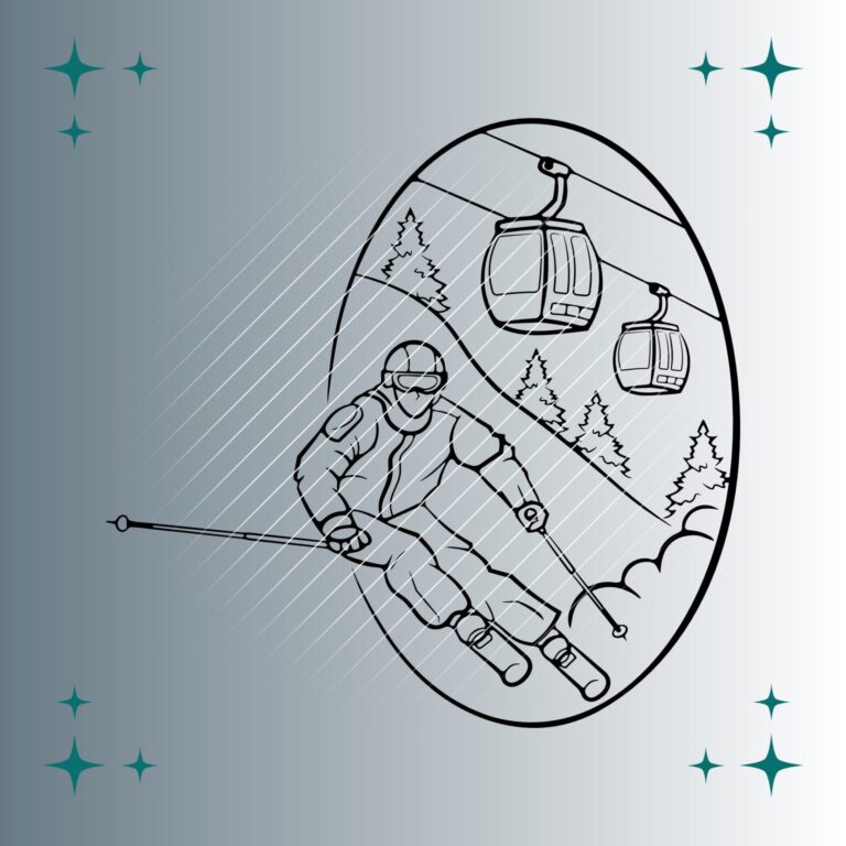 Skifahrer | Plotterdatei | SVG & PNG