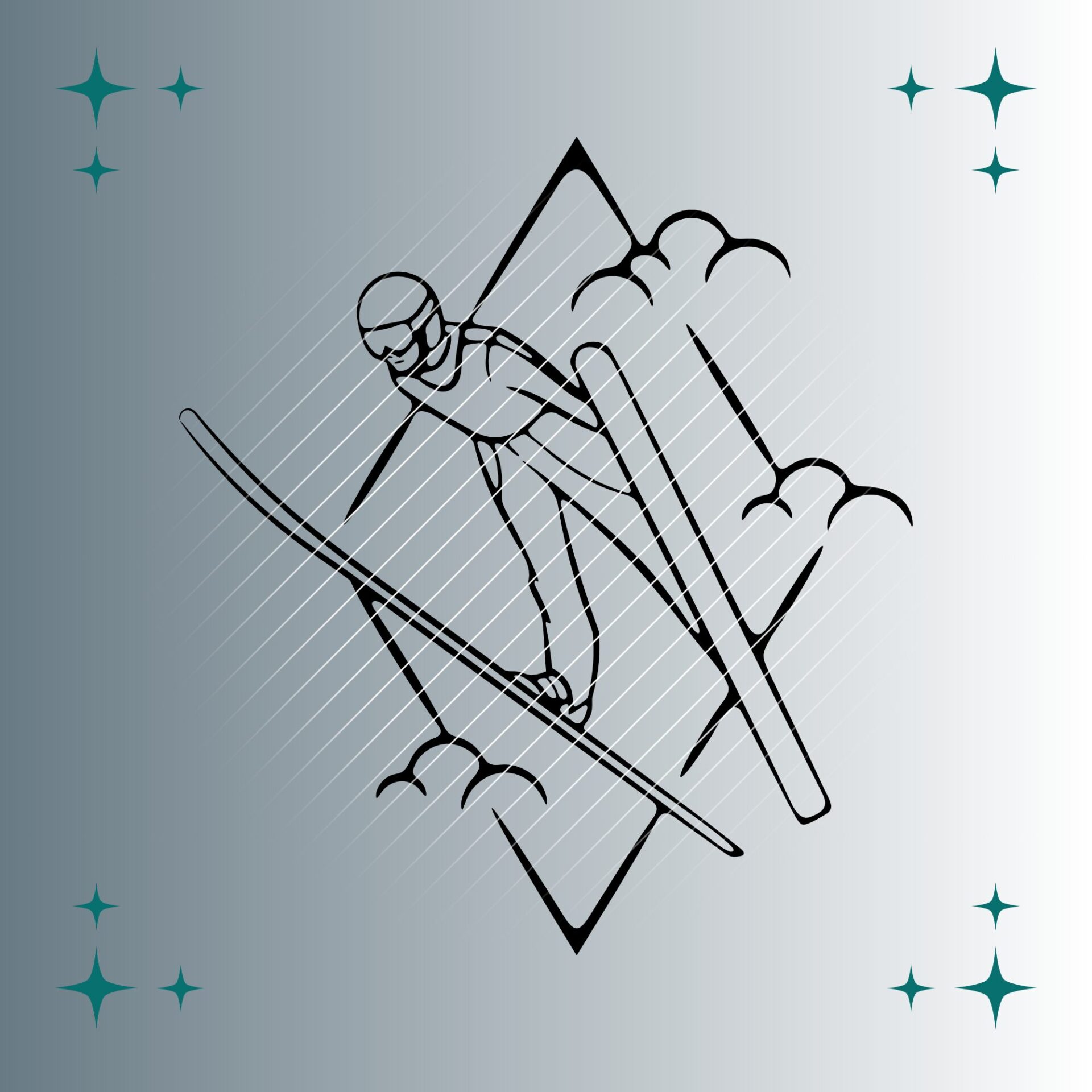 Skispringer | Plotterdatei | SVG & PNG