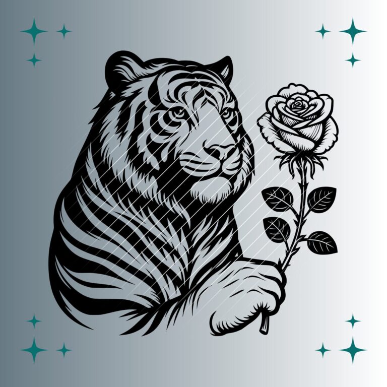 Tiger Rose | Plotterdatei | SVG & PNG