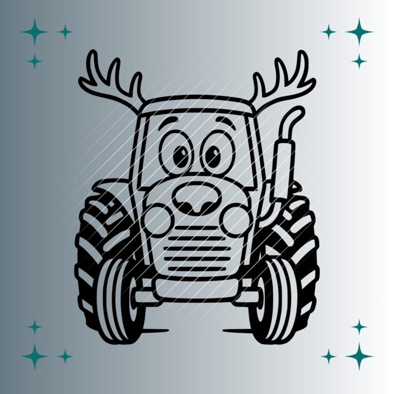 Traktor Geweih | Plotterdatei | SVG & PNG