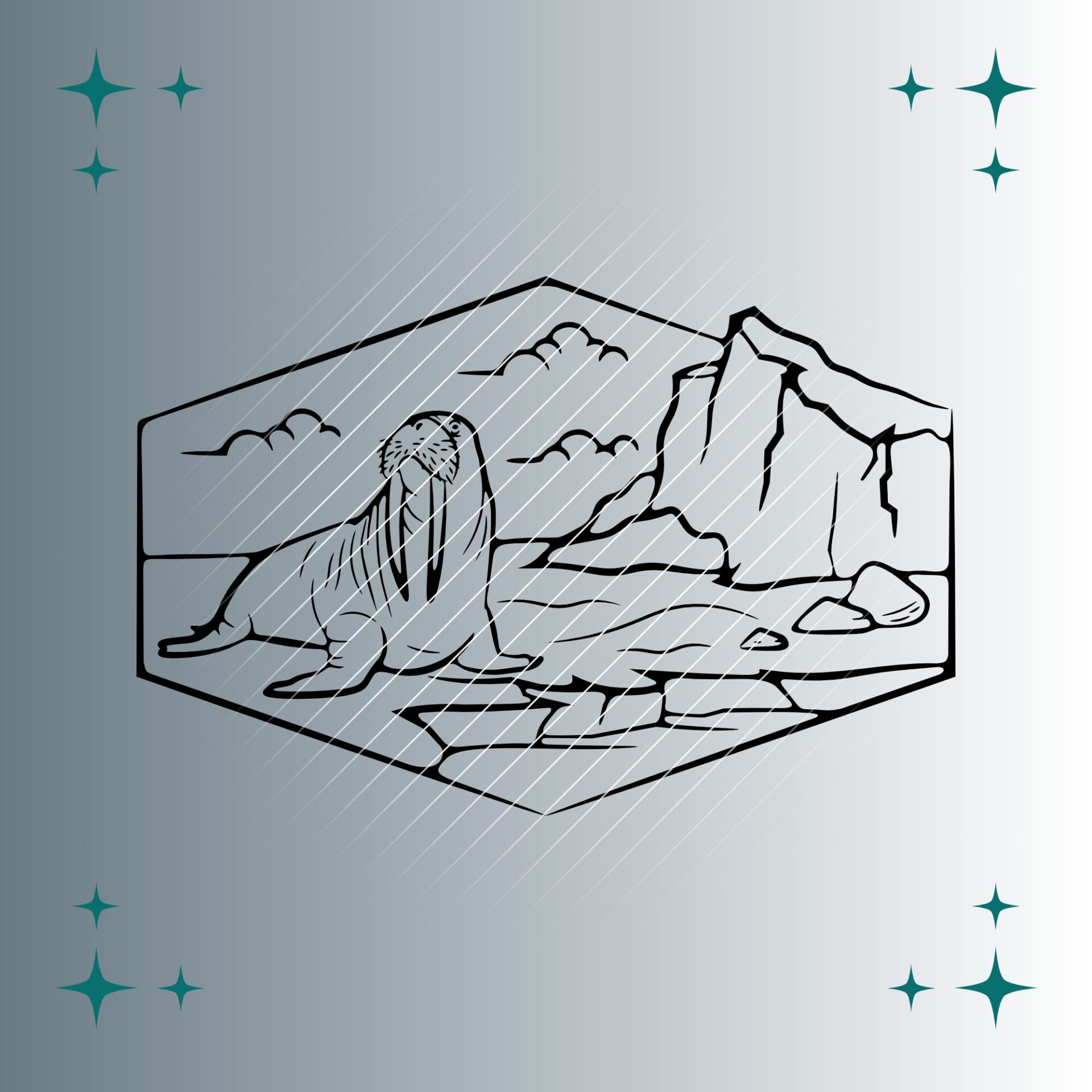 Walross | Plotterdatei | SVG & PNG