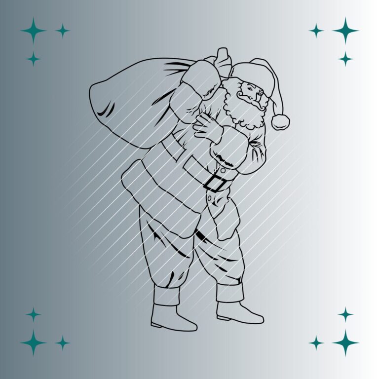 Weihnachtsmann #3 | Plotterdatei | SVG & PNG