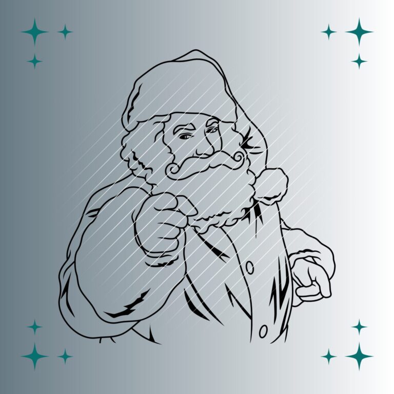 Weihnachtsmann #5 | Plotterdatei | SVG & PNG