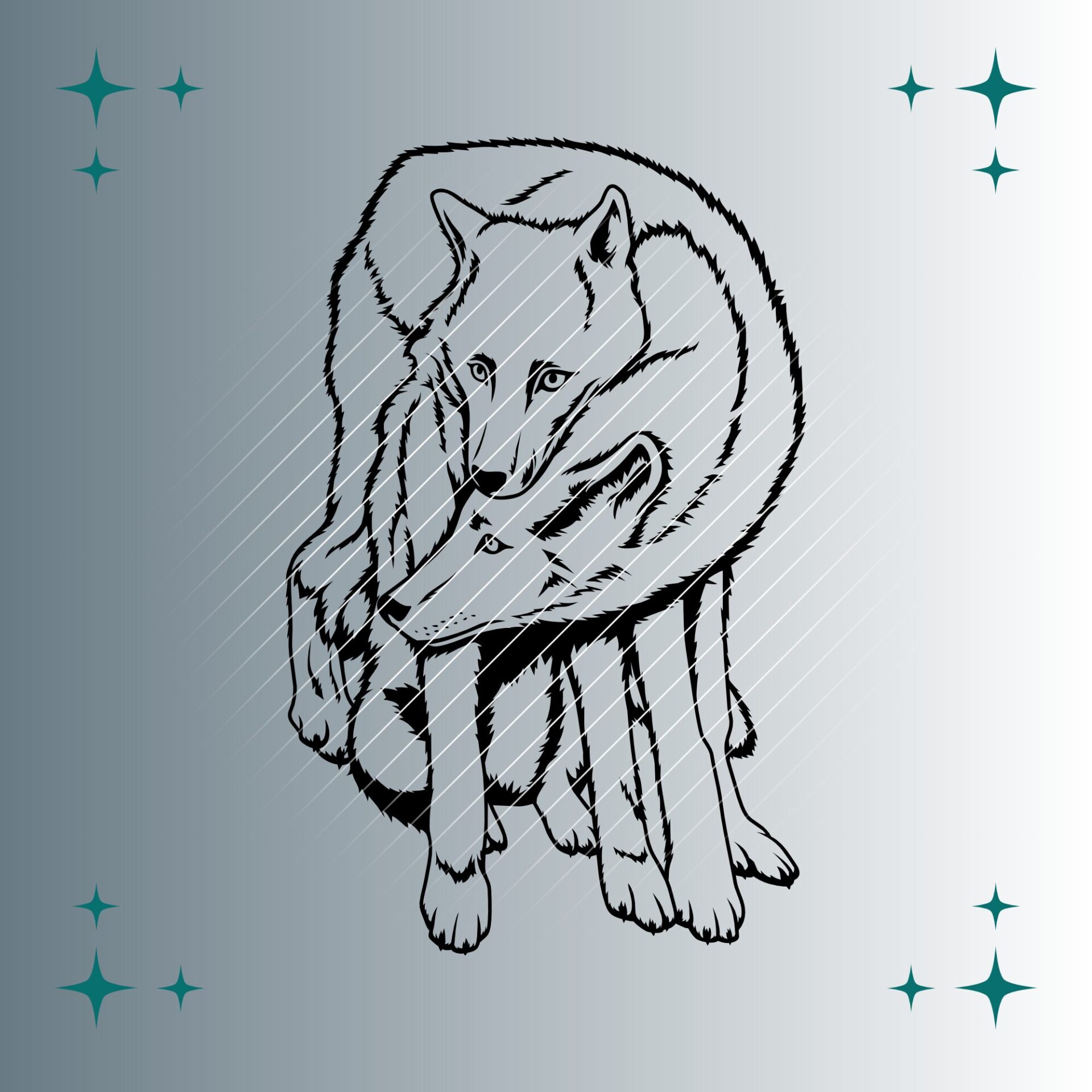 Wölfe | Plotterdatei | SVG & PNG