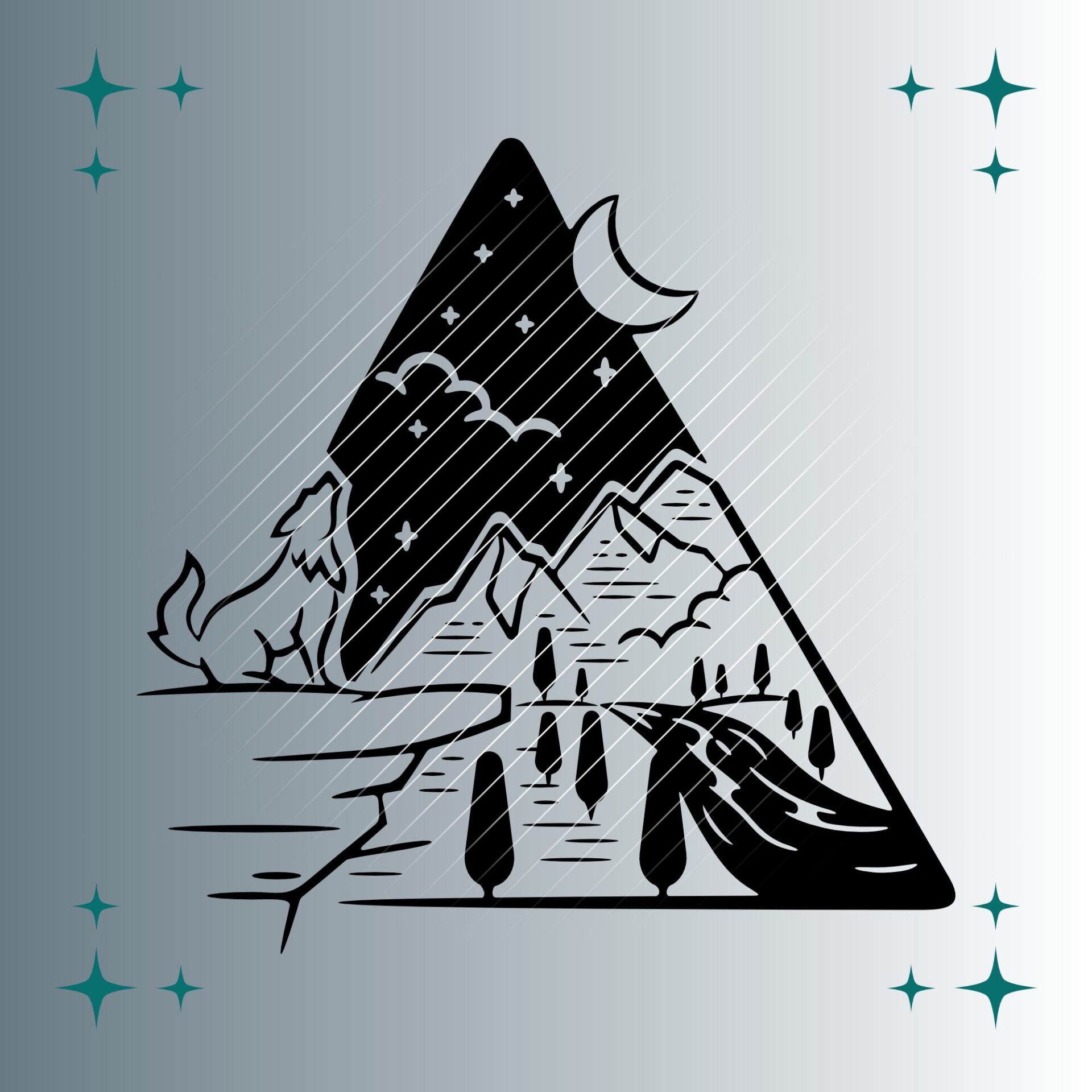 Wolf | Plotterdatei | SVG & PNG