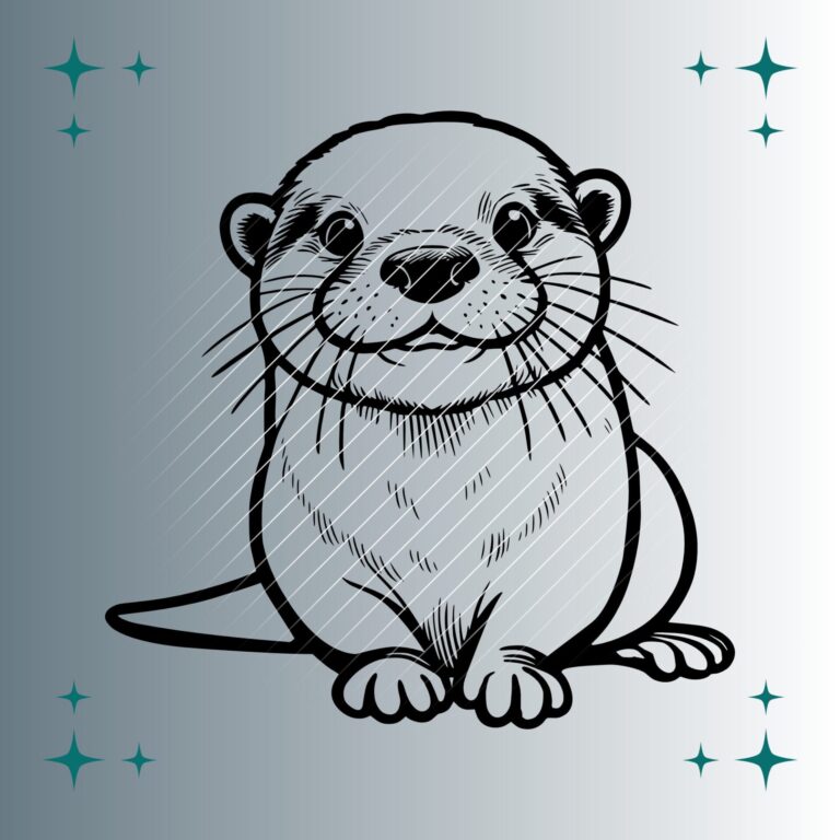 Zwergotter | Plotterdatei | SVG & PNG