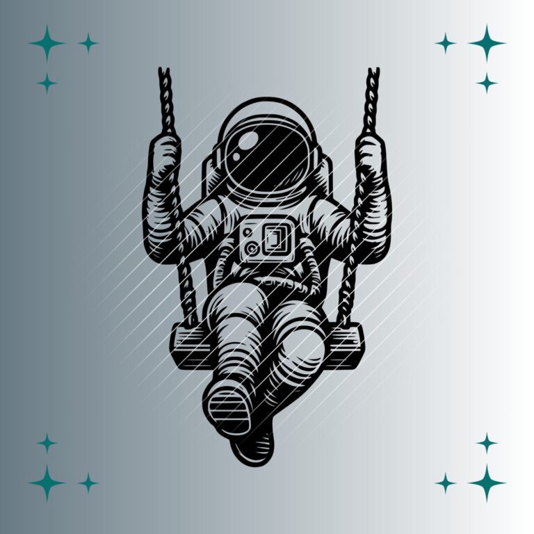 Astronaut Schaukel #4 | Plotterdatei | SVG & PNG