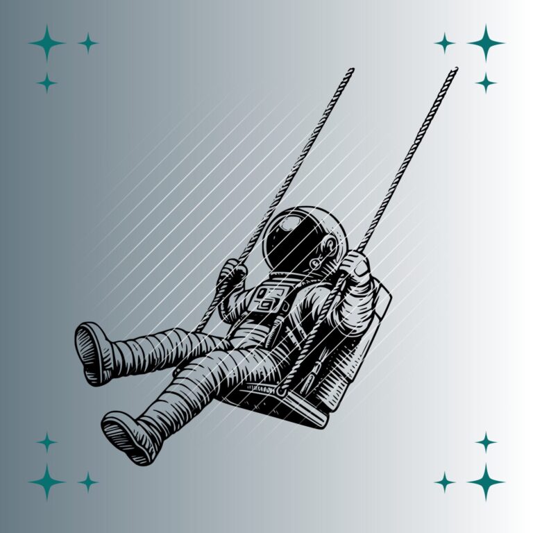 Astronaut Schaukel #2 | Plotterdatei | SVG & PNG