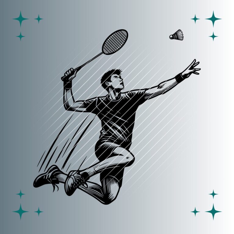 Badmintonspieler | Plotterdatei | SVG & PNG