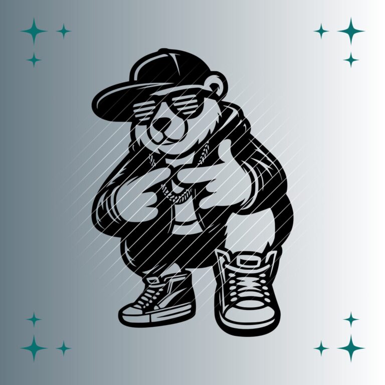 Bär HipHopper | Plotterdatei | SVG & PNG