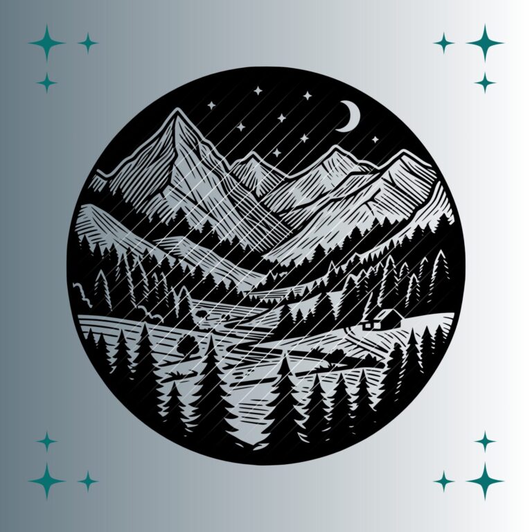 Berglandschaft #2 | Plotterdatei | SVG & PNG