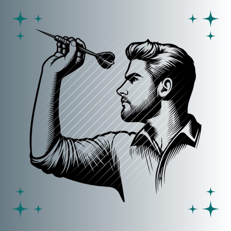 Dartspieler | Plotterdatei | SVG & PNG