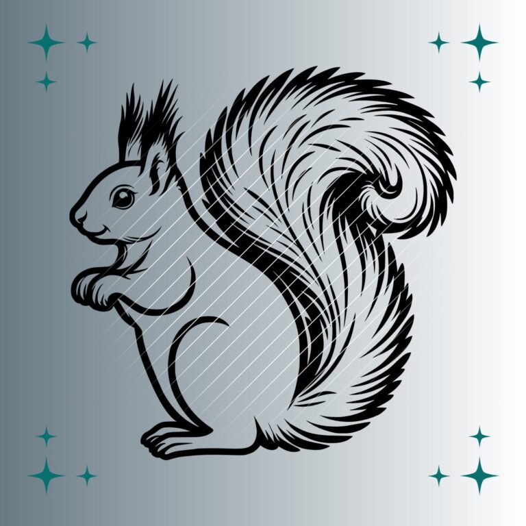 Eichhörnchen #4 | Plotterdatei | SVG & PNG