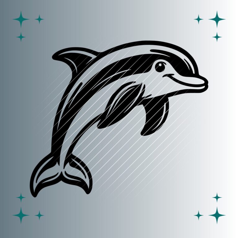 Happy Delfin | Plotterdatei | SVG & PNG