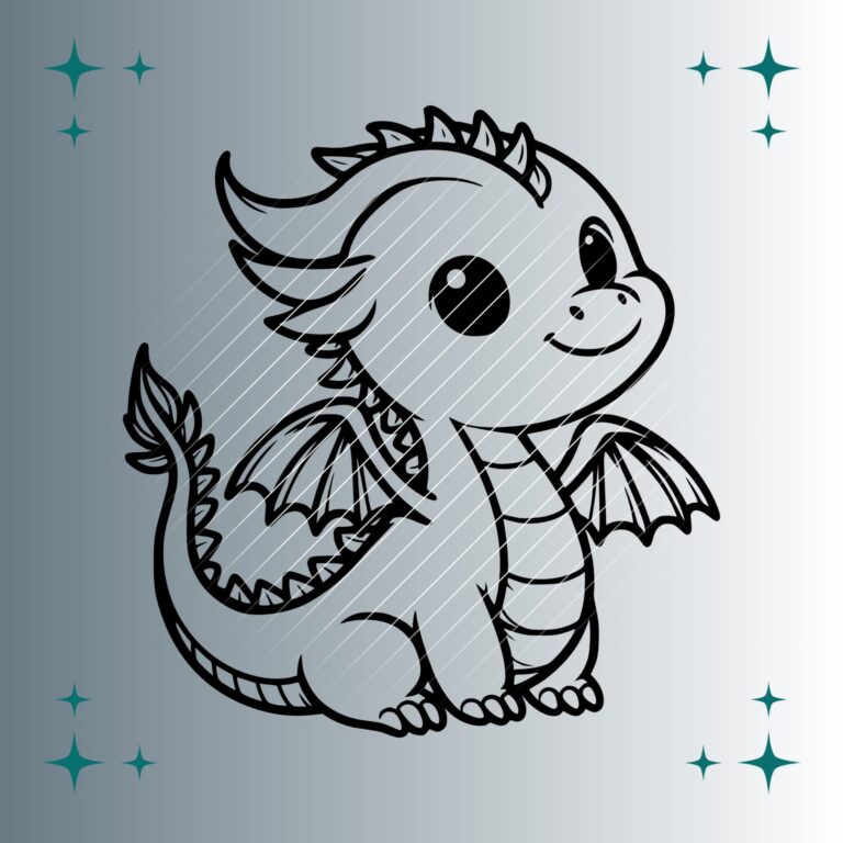 Happy Drache #5 | Plotterdatei | SVG & PNG