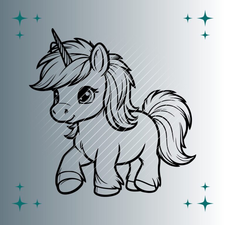 Happy Einhorn #2 | Plotterdatei | SVG & PNG