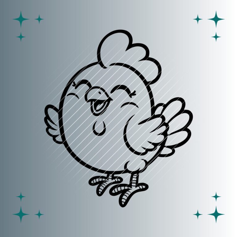 Happy Huhn | Plotterdatei | SVG & PNG