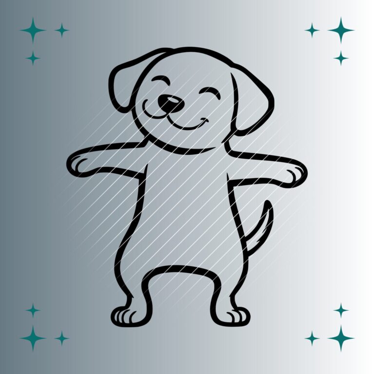 Happy Hund Tänzer | Plotterdatei | SVG & PNG
