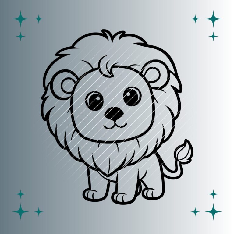 Happy Löwe | Plotterdatei | SVG & PNG