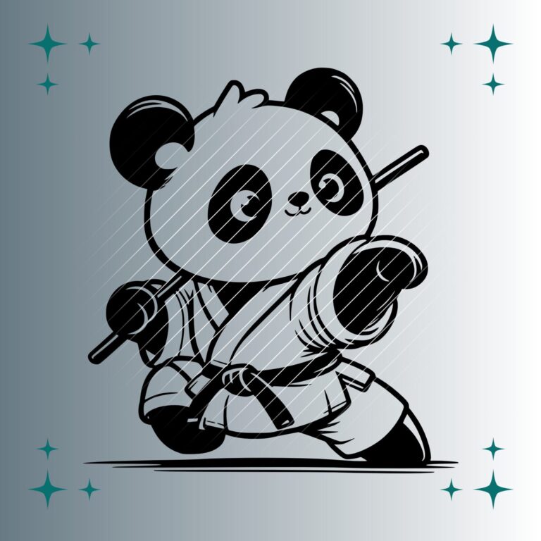 Happy Panda Karate | Plotterdatei | SVG & PNG
