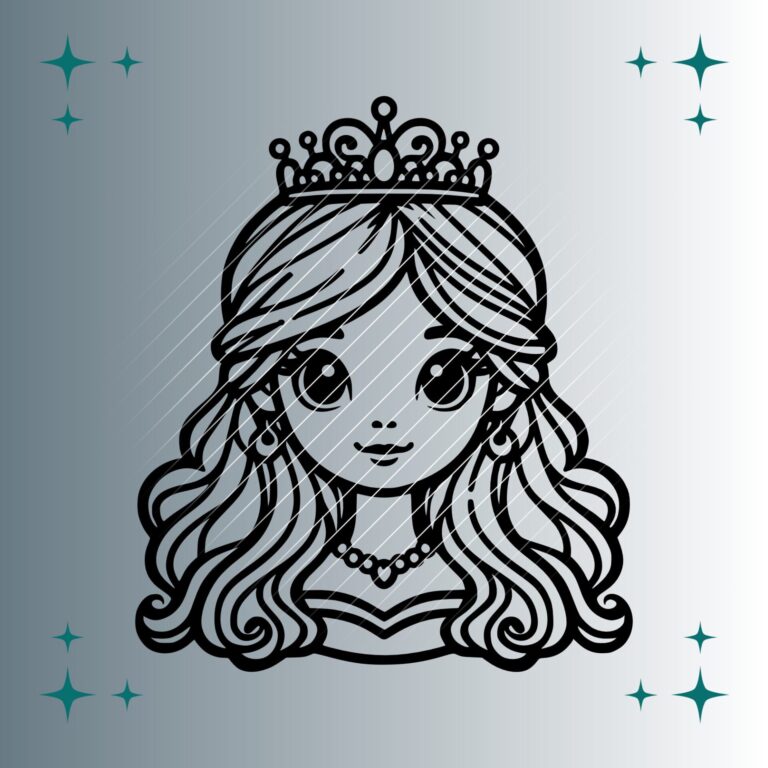 Happy Prinzessin | Plotterdatei | SVG & PNG