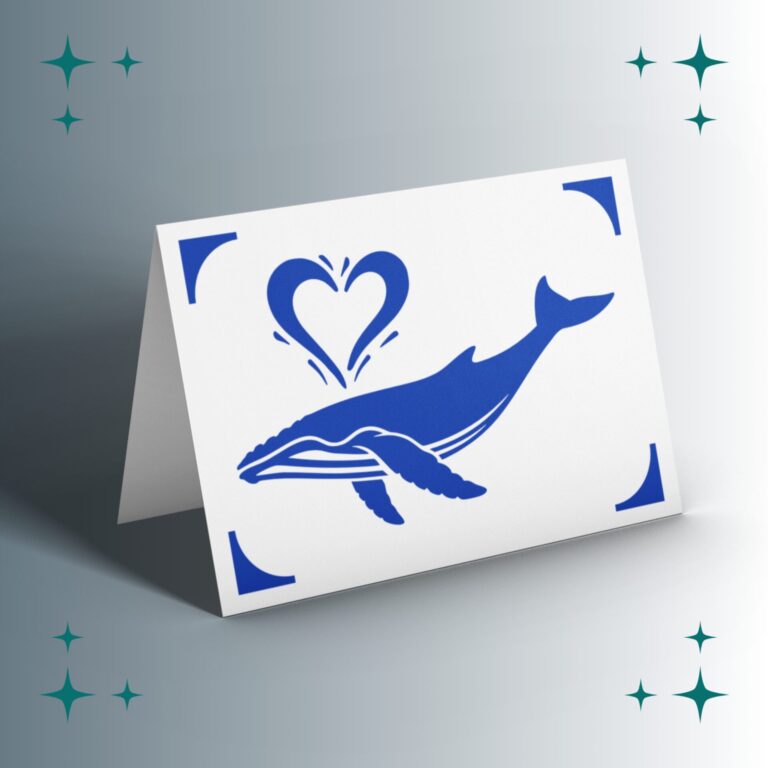 Karte Buckelwal Herz | Plotterdatei | SVG & PNG