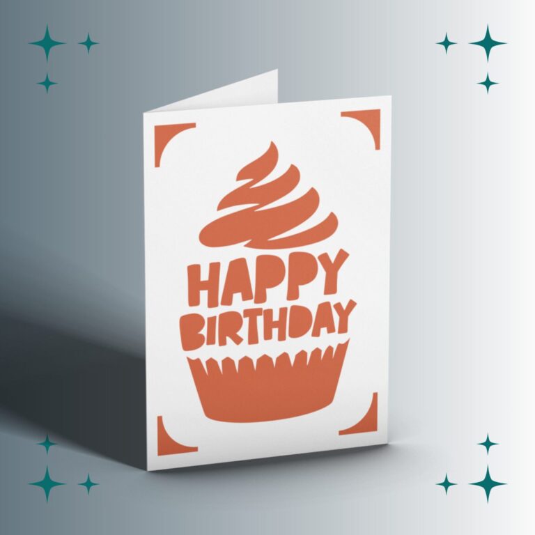 Karte Happy Birthday Muffin | Plotterdatei | SVG & PNG