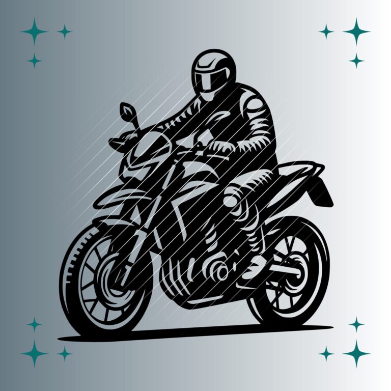 Motorradfahrer #2 | Plotterdatei | SVG & PNG