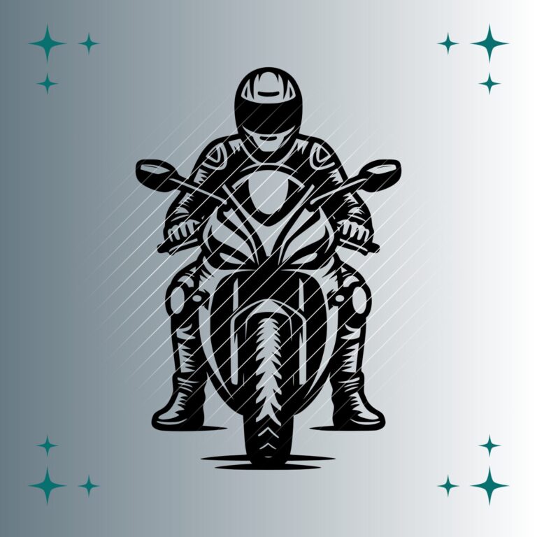 Motorradfahrer #3 | Plotterdatei | SVG & PNG