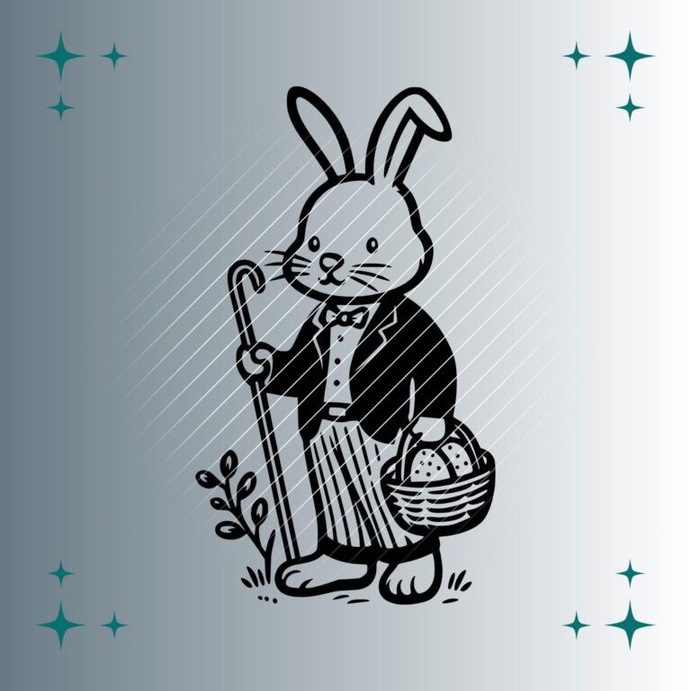 Osterhase Wanderer #2 | Plotterdatei | SVG & PNG