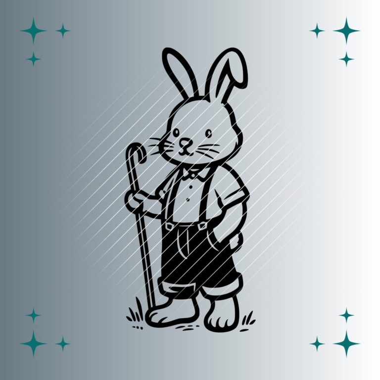 Osterhase Wanderer | Plotterdatei | SVG & PNG