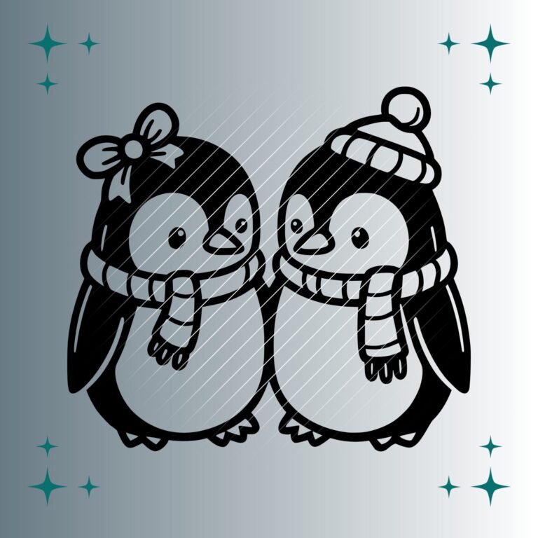 Pinguine Winter | Plotterdatei | SVG & PNG