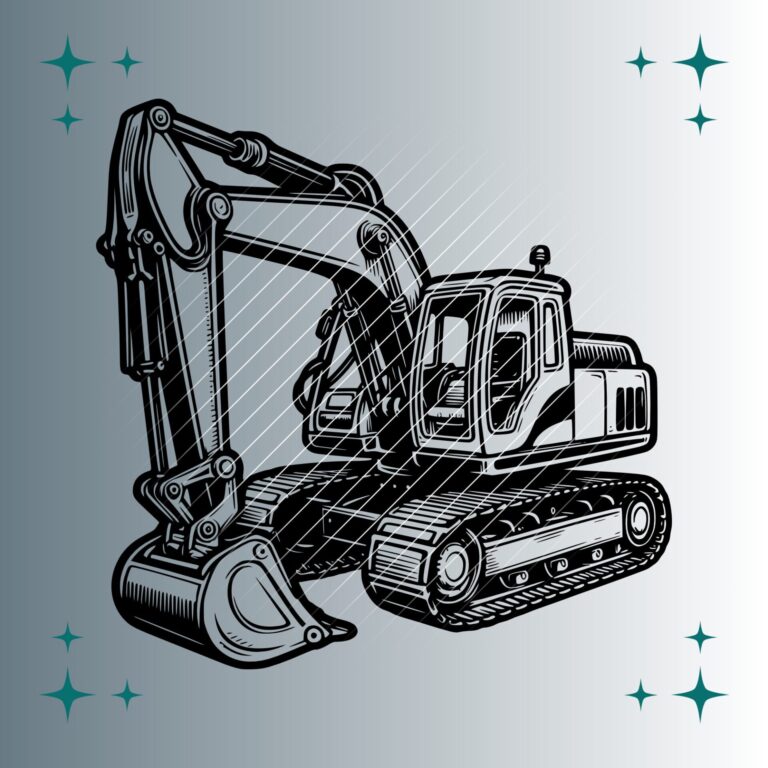 Schaufelbagger #2 | Plotterdatei | SVG & PNG