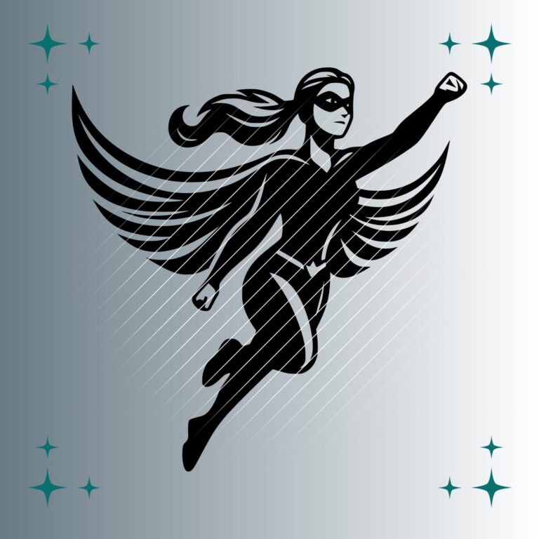 Superheldin | Plotterdatei | SVG & PNG
